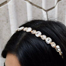 Load image into Gallery viewer, Rhinestone and Gold Hairband
