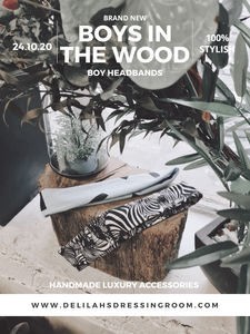 Set of 4 Boys in the Wood Headbands - Zebra Mix