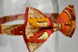 Sunset Gold Leaf Silk Pre Tied Adjustable Bow Tie