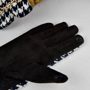 Touch Screen Dogtooth Gloves