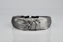 Load image into Gallery viewer, Silver Satin Knot Headband