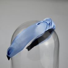 Load image into Gallery viewer, Sky Blue Satin Knot Headband