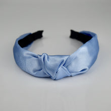 Load image into Gallery viewer, Sky Blue Satin Knot Headband