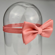 Load image into Gallery viewer, Salmon Satin Pre Tied Adjustable Bow Tie