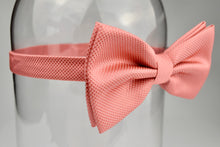 Load image into Gallery viewer, Salmon Satin Pre Tied Adjustable Bow Tie