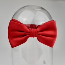 Load image into Gallery viewer, Red Satin Pre Tied Adjustable Bow Tie
