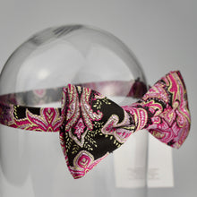 Load image into Gallery viewer, Paisley Silk Pre Tied Adjustable Bow Tie