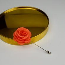 Load image into Gallery viewer, Orange Floral Lapel Pin