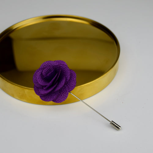 Purple Floral Lapel Pin