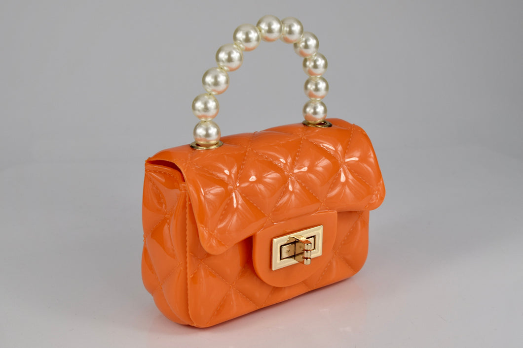 Orange Mini Perla Bag