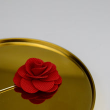 Load image into Gallery viewer, Red Floral Lapel Pin